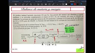 Balance de materia con reacción química [upl. by Kale]