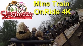 Mine Train  Attractie Park Slagharen  Onride 2016 4K  Slagharen Mine Train onride [upl. by Arhez808]