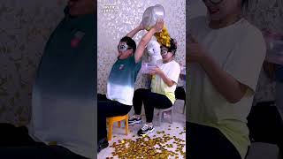 Take the gold coin challenge its really excitingFunnyfamily Partygames Funny Shorts [upl. by Florri]