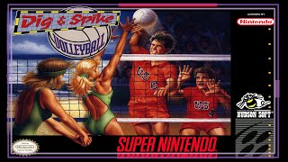 SNES Super Side Quest  Game  221  Dig amp Spike Volleyball 13 [upl. by Noslrac]