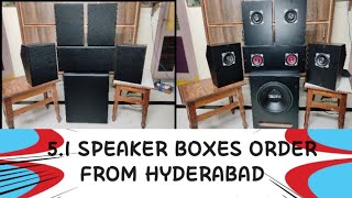 51 SPEAKER BOXES FROM HYDERABAD 51 HOME THEATER  HampS AUDIO [upl. by Akiret]