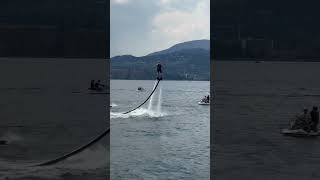 Guy Learning to Water Jet Pack on Okanagan Lake Kelowna BC [upl. by Rona]