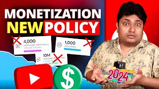 YouTube Monetization अब और भी मुश्किल हुआ  YouTube Monetization New Update 2024 🤑 [upl. by Irrok145]