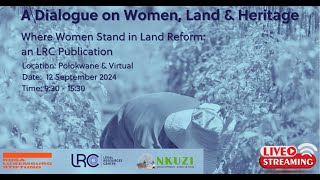 Dialogue on Women Land amp Heritage [upl. by Moll]