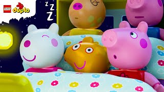 LEGO DUPLO 💤 Peppa’s Sleepover Song 🍿 Peppa Pig Nursery Rhymes amp Kids Songs [upl. by Patric]