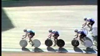 1989 National Track Cycling Championships Leicester  Amateur 4000m Team Pursuit [upl. by Nairdna]