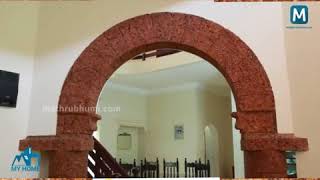 Beautiful Home designsLaterite Stone  Laterite cladding Laterite Home [upl. by Kaslik218]