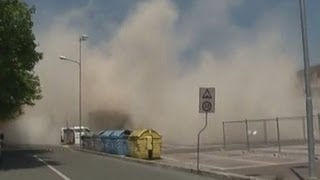 Building collapsing during Italy earthquake caught on camera [upl. by Anuahsar]