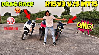 Drag Race Old R15v3 2019 Model VS New MT15 V4 2024 Model🔥​⁠Suhaanrider02 [upl. by Lezti264]