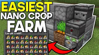 Easiest Nano Crop Farm Minecraft Bedrock 121 [upl. by Dorrehs432]