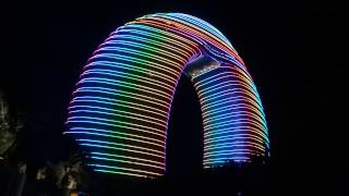 Light show at the Sheraton Huzhou Resort Zhejiang China [upl. by Jard426]