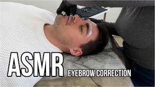 ASMR eyebrow correction  Beautiful beauty master from Russia [upl. by Jacinthe466]