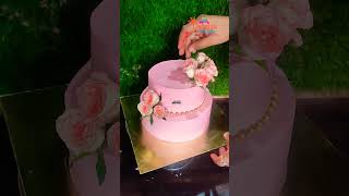 Engagement Cake 💍 Ring Ceremony Cake idea shots short trending shortsfeed cuple ring cake [upl. by Secnarf]