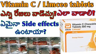 Vitamin C Limcee Tablet uses and side effectsHow to useHowmany days to use Dr SudhakarBandariMD [upl. by Oderf]