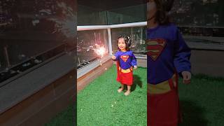 🦸‍♀️Supergirl ki Happy Diwali Shorts Diwalishorts2024 youtubeshorts fun roleplayshorts Diwali [upl. by Duhl]