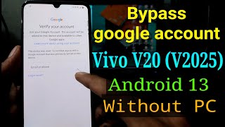 Vivo V20 Google account bypass  FRP Bypass Vivo V20 [upl. by Palgrave]