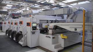 Model install Mitsubishi EVOL 100 flexo folder gluer in Bilgoraj Poland [upl. by Witkin]