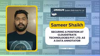 Congratulations to Mr Sameer Shaikh for securing a position as a DATA ANNOTATOR [upl. by Stclair]