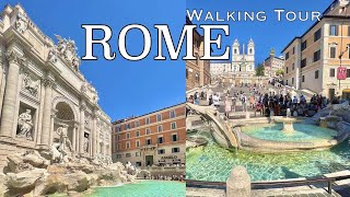 ROME ITALY Walking Tour  TREVI FOUNTAIN  COLOSSEUM  SPANISH STEPS  VATICAN  VILLA BORGHESE [upl. by Kelwunn]