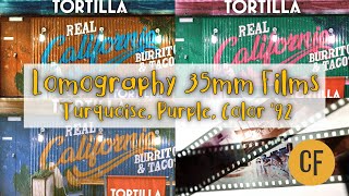 3 more Lomography 35mm films Turquoise Purple Color 92 [upl. by Oner]