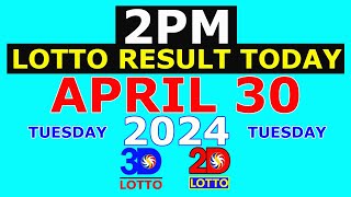 Lotto Result Today 2pm April 30 2024 PCSO [upl. by Kenta]