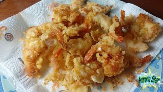 Ricetta Gamberoni in tempura fritti [upl. by Drucy853]