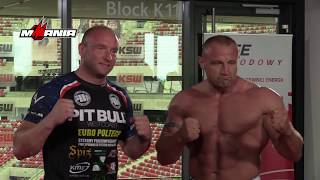 Mariusz Pudzianowski vs Tyberiusz Kowalczyk FACE TO FACE [upl. by Atok171]