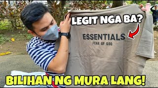 BILIHAN MURANG FEAR OF GOD ESSENTIALS T SHIRT  saan nabibili [upl. by Ilera]