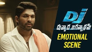 DJ Duvvada Jagannadham Scenes  Allu Arjun Emotional Scene with Vennela Kishore Parents [upl. by Fafa]