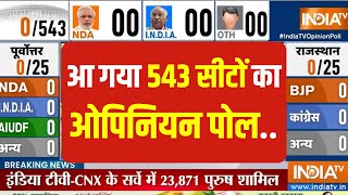 Lok Sabha Opinion Poll 2024 तो आ गया देश के 543 सीटों का सटीक सर्वे  India TV CNX  Survey [upl. by Arammat383]