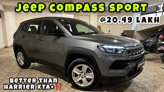 Jeep compass sport Base Varient  ऐसे BASE Varient पर किसका दिल नहीं आएगा⁉️🤷🏾‍♂️ [upl. by Nyrehtak794]