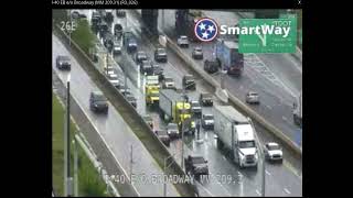 Nashville Crash on I40 east bound near Broadway [upl. by Ahsaz]