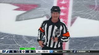 Refs refuse to call blatant goaltender interference in Jets Lightning game [upl. by Dibb]