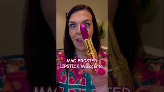 Swatching MAC FROSTED LIPSTICK Macgenta 💓maccosmetics maclipstick magenta makeup lipstick [upl. by Yar195]