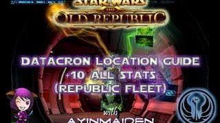 SWTOR  Republic Fleet Gav Daragon 10 to All Stats Datacron Location Guide [upl. by Barcellona580]