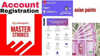 Asian paints master stroke registration account [upl. by Clarabelle319]