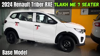 New Renault Triber RXE Base Model Full Detailed Review ❤️ Best Affordable 7 Seater MPV🔥Triber 2024 [upl. by Letha477]