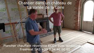 Pose de plancher chauffant réversible pour parquet à clouer massif [upl. by Boarer]