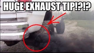 4quot to 8quot Exhaust tip THIS MADE THE CUMMINS SOUND AMAZING [upl. by Enirbas]