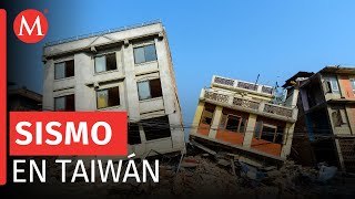 Sismo en Taiwán provoca colapso de edificios y Japón emite alerta de tsunami [upl. by Rodnas]