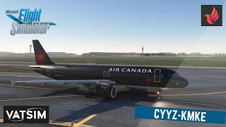 Microsoft Flight Simulator 2020  Toronto Pearson CYYZ  KMKE Milwaukee  Fenix A320  Vatsim [upl. by Camm]