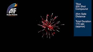 Titus 200 shot Compound Firework by Absolute Fireworks [upl. by Pettifer]