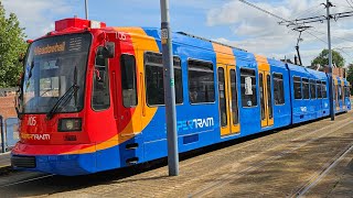 Good To See Sheffield SuperTram 105 Back In Service At University From Middlewood To Meadowhall [upl. by Doownel660]