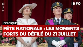 Fête nationale du 21 juillet  un défilé millimétré en présence du couple royal  RTBF Info [upl. by Silsby]