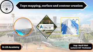 Topo mapping surface and contour creation in Autodesk Civil 3D  Dr KS Academy [upl. by Porte]