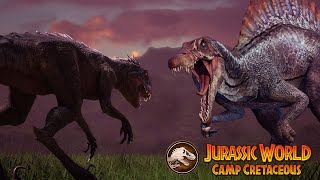 E750 SCORPIUS REX Vs SPINOSAURUS Jurassic World Camp Cretaceous Season 4 [upl. by Robaina]