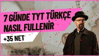 YKS 35 AY KALA 7 GÜNDE TYT TÜRKÇEYİ FULLEME PROGRAMI [upl. by Karleen]