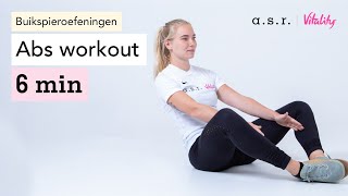 Buikspieren trainen in 6 minuten workalong  Ab workout [upl. by Ycniuqed]