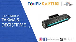 Hp 106A Orijinal  Muadil Toner Çip Değiştirme ve Çip Çıkartma Videosu HP 107A HP 107W HP 135A [upl. by Aitsirk]