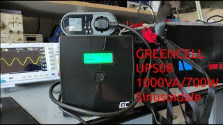 Test e recensione UPS SINUSOIDALE GREENCELL UPS08 1000VA700W [upl. by Gladis]